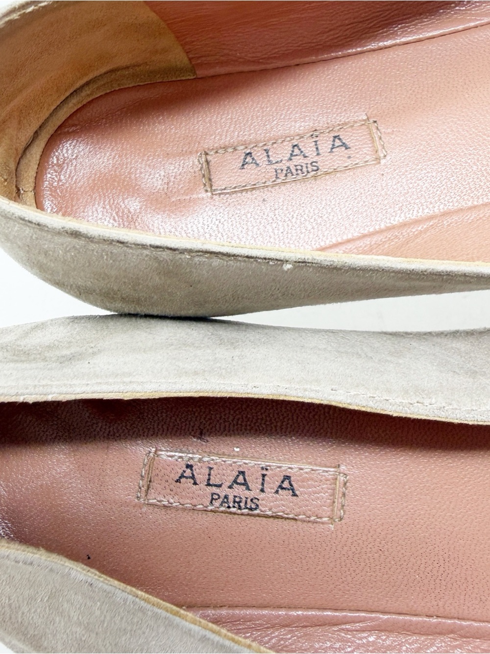 Alaia Gray Suede Fringe Ballet Flats Designer Slip On Size EU 36 US 6 - Picture 9 of 10